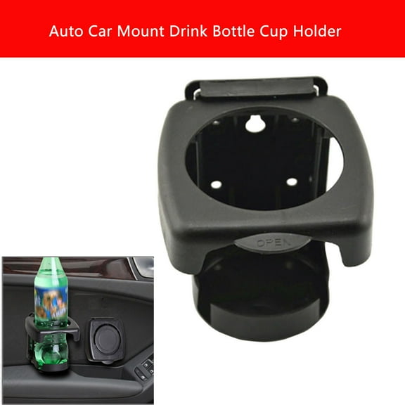 Universal ABS Auto Car Mount Drink Bottle Cup Holder Folding Stand Rack Adjustable for Truck SUV RV Boat Van Workshop Wall Indoor Outdoor Easy Install