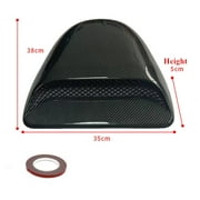 Universal ABS Car Air Flow Intake Hood Scoop Vent Bonnet Cover Carbon Fiber Look