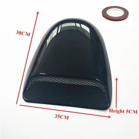 Universal ABS Car Air Flow Intake Hood Scoop Vent Bonnet Cover Glossy Black 1pc