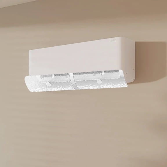 Universal AC Wind Deflector Cover, Adjustable Air Conditioner Wind Shield for Indoor Air Vent(Clear,86x16cm)