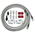 thumbnail image 1 of Universal AN-6 Fuel Line Kit Braided Oil Fuel Line Hose Stainless Steel Silver Tone Black 1 Set, 1 of 6