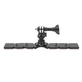 Universal Action Camera Motorcycle Helmet Chin Mount Detachable 3 Sections Bracket Holder for GoPro Hero and Most Sport Cameras 360 Degree Rotating Base with 6 Double Sided Adhesive (17x12x4 in)
