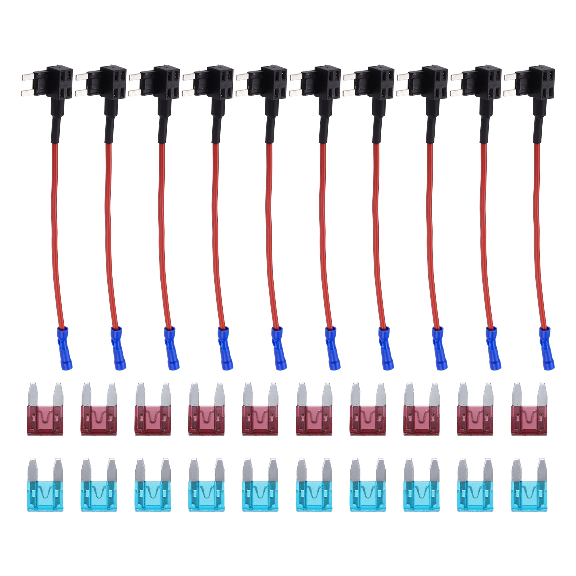 Universal Add a Circuit 12V Mini Fuse Tap with 10pcs 15A 40A ATM