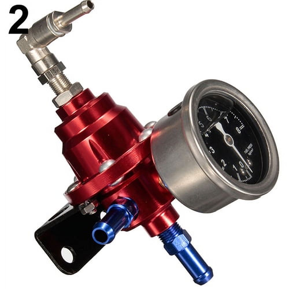 Buy Universal Aluminum 160 PSI Adjustable KPa Fuel Pressure Regulator - Blue In Walnut - Foto 2