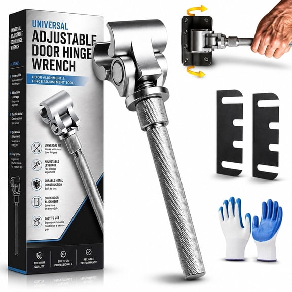 Universal Adjustable Door Hinge Wrench, 2027 Professional Door Hinge Adjustment Tool, Universal Fit for Interior & Exterior Doors