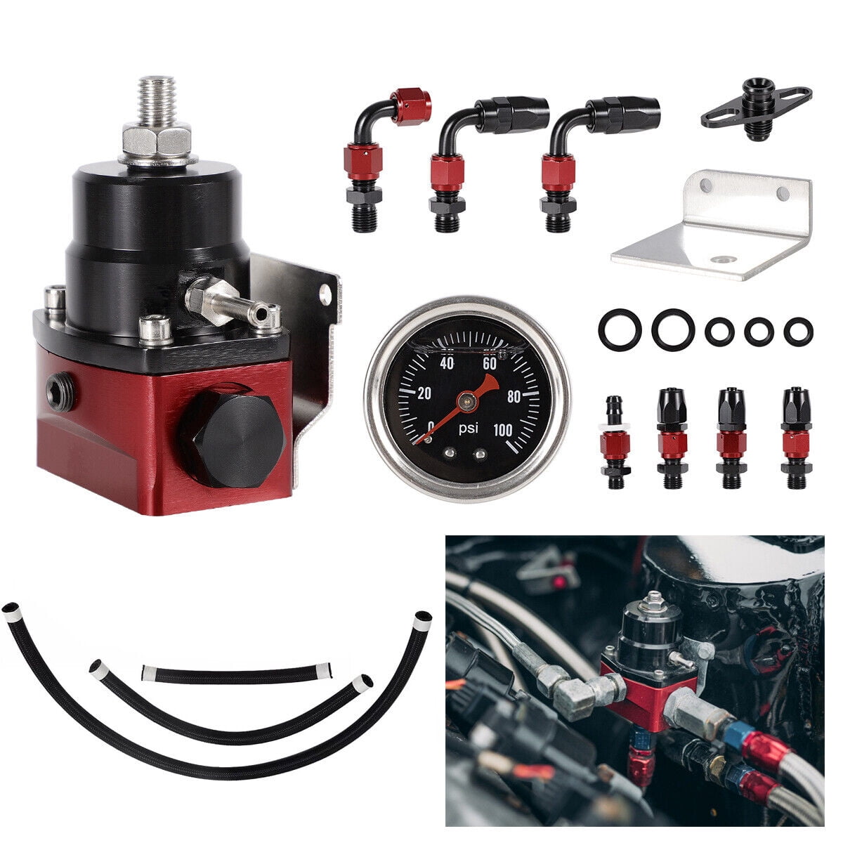 Presair PAK-S190R-RLA Air Pressure Monitor With Audio Alarm & Red Stack Light - 50-100 PSI Range