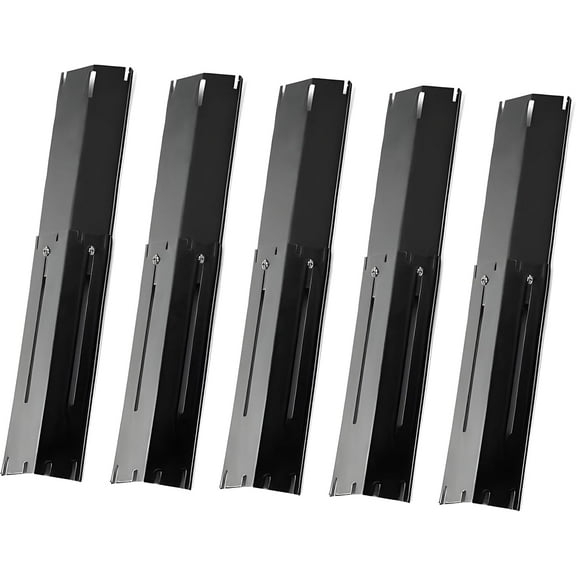 Universal Adjustable Grill Heat Plates Tents/Heat Shields/Burner Covers/Flavorizer Bars, BBQ Grill Replacement Parts, Porcelain Steel, 5-Pack