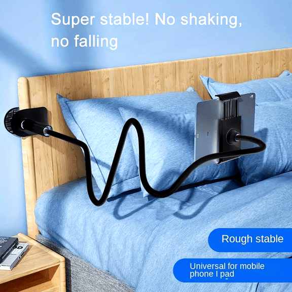 Universal Adjustable Lazy Phone Tablet Holder Stand with Gooseneck Clip - Bed & Desktop Mount for Hands-Free Viewing, Live Streaming, TV Watching - Secure Mounting Solution, Ideal Gift