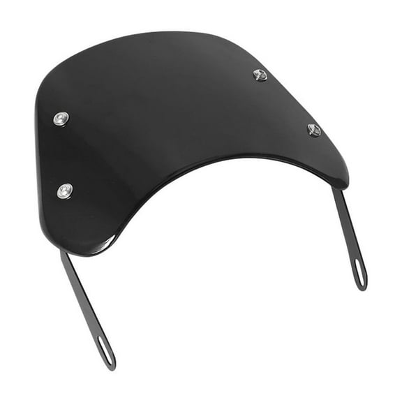 Universal Adjustable Motorcycle Windshield Kit - Durable Metal Windshield Panel for Enhanced Riding Comfort, Weather Protection & Easy Installation Black