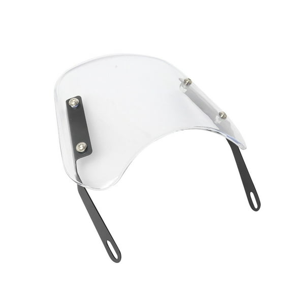 Universal Adjustable Motorcycle Windshield Kit - Durable Metal Windshield Panel for Enhanced Riding Comfort, Weather Protection & Easy Installation White