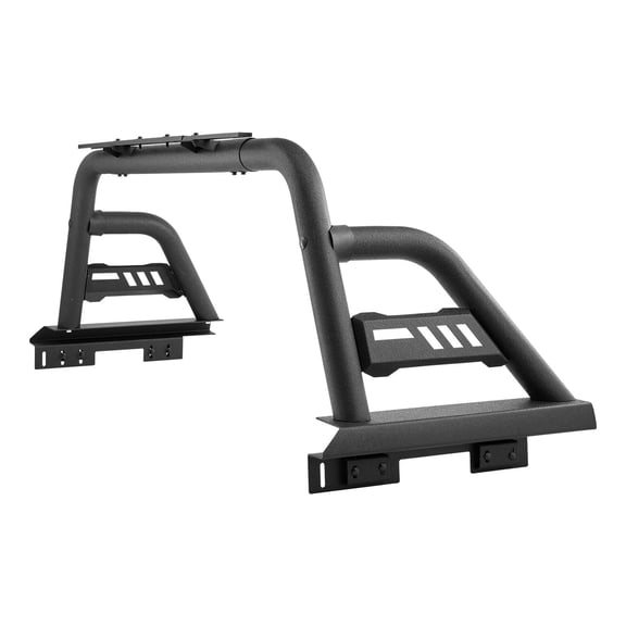 Universal Adjustable Sport Roll Bar for Mid-Size Trucks, Carbon Steel Chase Rack with Light Bracket, Pickup Truck Bed Accessory