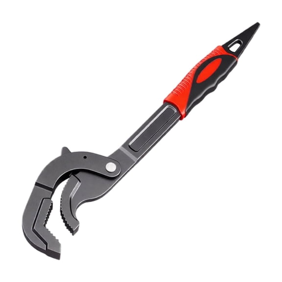 Universal Adjustable Wrench, Industrial Chrome Vanadium Steel Spanner, Self-Locking Three-Sided Tooth Hand Tool, Multi-Function Pipe Wrench for Repair