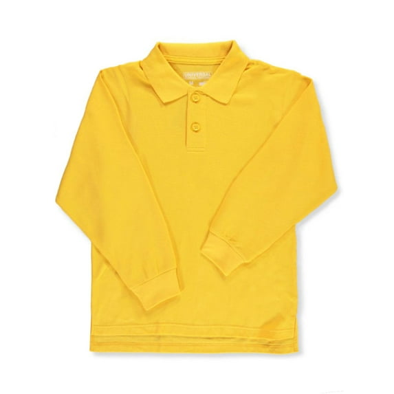 Universal Adults' Unisex L/S Pique Polo - gold, l (Big Girls)