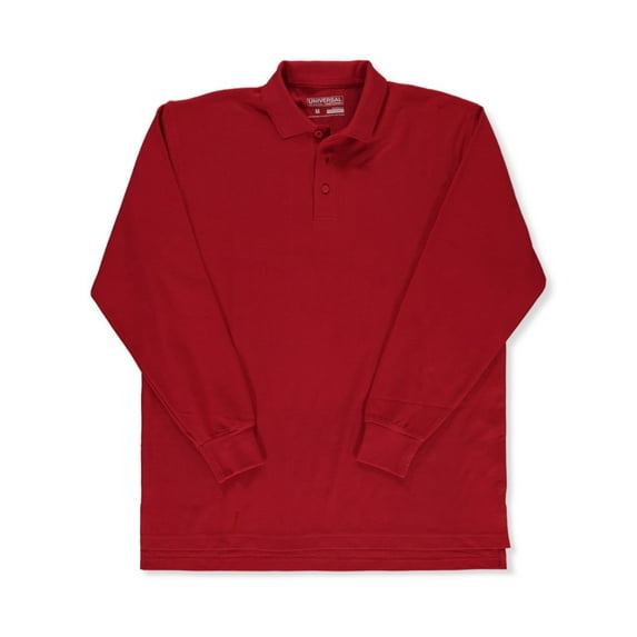 Universal Adults' Unisex L/S Pique Polo Color: red Size: xxl