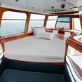 thumbnail image 1 of Universal Aft Berth 3 Piece 100% Egyptian Cotton 800TC The Best Boat V Berth Bedding Fits mattresses up to 15” Depth Durable & Easy Washable - Great Gift for Boaters ( Silver ), 1 of 4