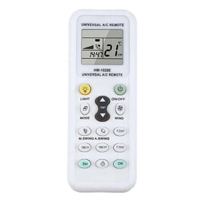 Universal Air Conditioner Remote Control, Compatible with Multiple Brands, 8-10m Range, Compact Design with OK Button, Environmentally Friendly Plastic
