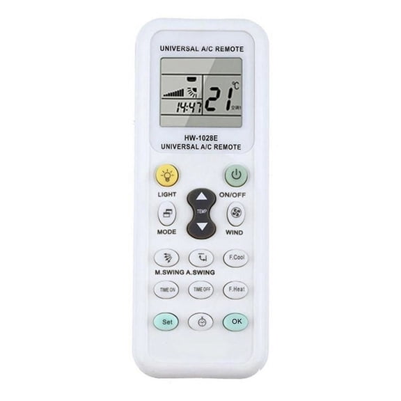 Universal Air Conditioner Remote Control, Multi-Brand Replacement Controller with 8-10m Long Distance Transmission