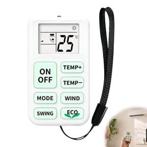 Universal Air Conditioner Remote Control, No Setup Needed Compatible with Most AC Brands, IR Replacement with Luminous Buttons and Battery for Wall-Mounted Cabinet Central and Window Units