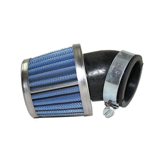 Universal Air Filter Blue 35mm Bent Long Cone