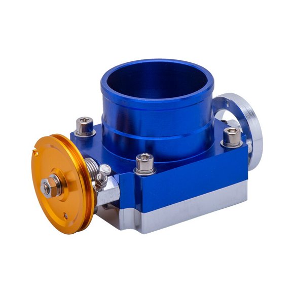 Universal Alloy Aluminum High Flow Intake 2.5" 65mm Manifold Throttle Body Blue