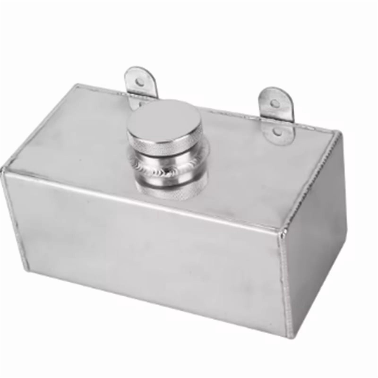 Universal Aluminium Windscreen Washer Bottle – 2L Polished Tank For Washer Or Intercooler Spray