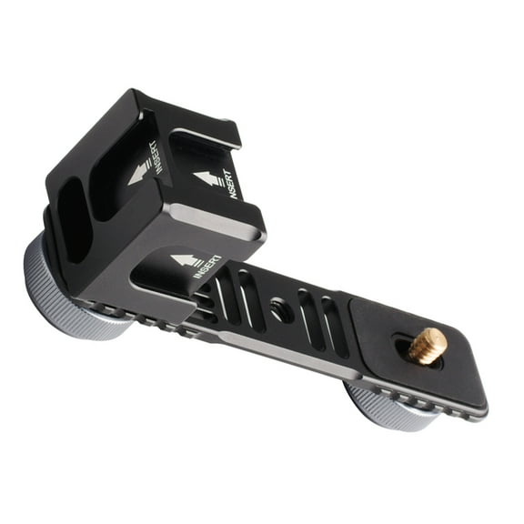 Universal Aluminium Alloy Gimbal Extention Bar Bracket Adapter With 4 Cold Shoe Mount 1/4 Inch Screw Adapter For LED Video Light Microphone For  Smooth Series FeiyuTech