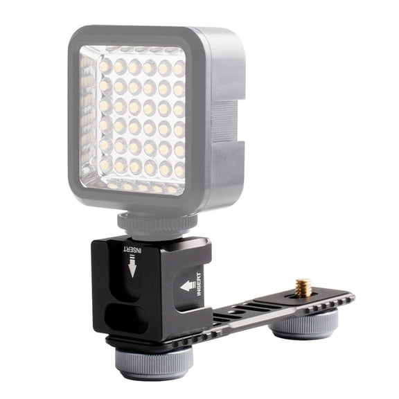 Universal Aluminium Alloy Gimbal Extention Bar Bracket Adapter With 4 Cold Shoe Mount 1/4 Inch Screw Adapter For LED Video Light Microphone For  Smooth Series FeiyuTech