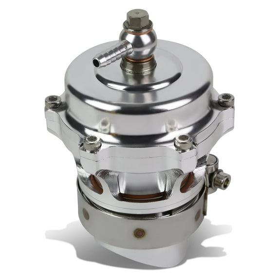 Universal Aluminum 50mm Turbo 35psi Boost Blow Off Valve+Flange+V-band Clamp (Silver)