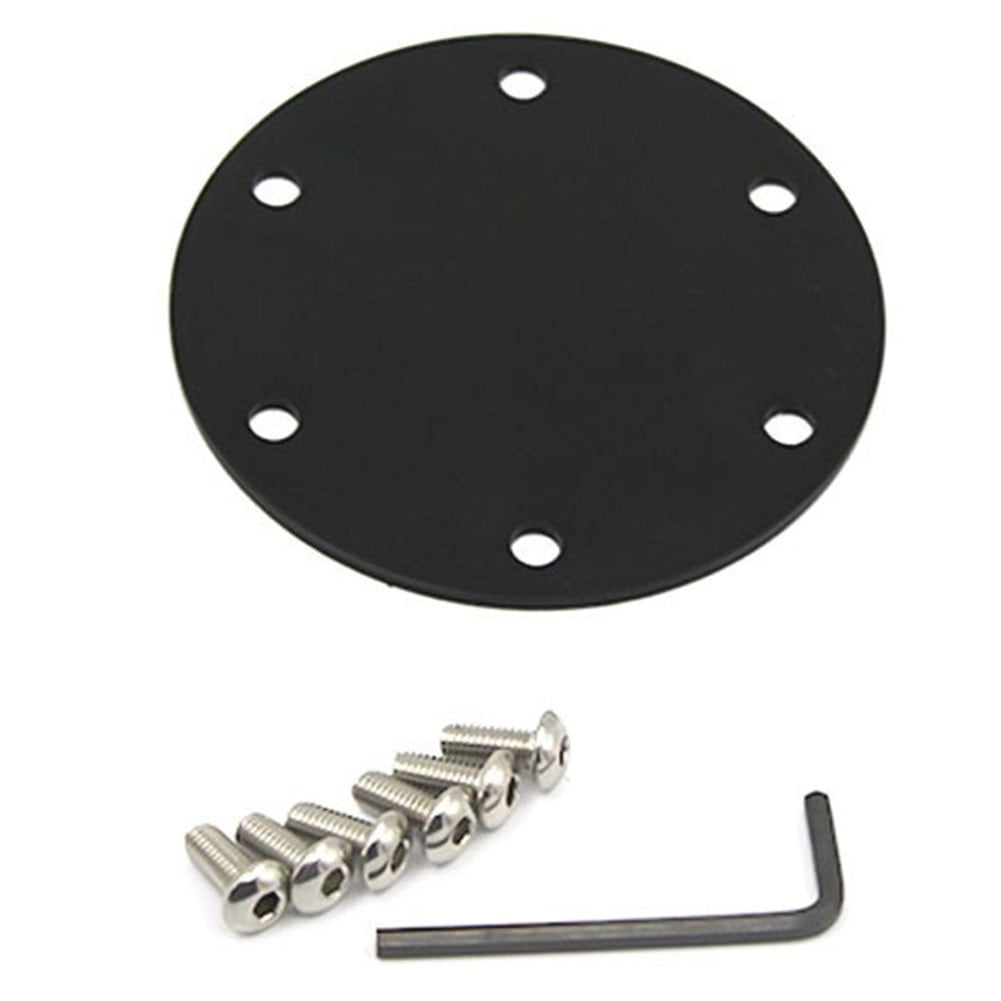 Universal Aluminum 6 Hole Steering Wheel Horn Button Delete Plate Cover