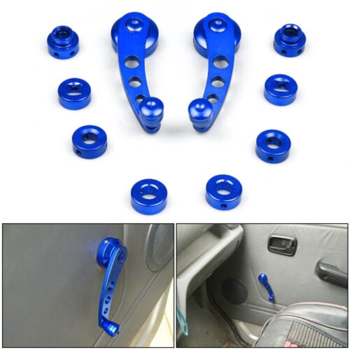 Universal Aluminum Alloy Car Manual Window Lifting Winder Crank Handle Blue