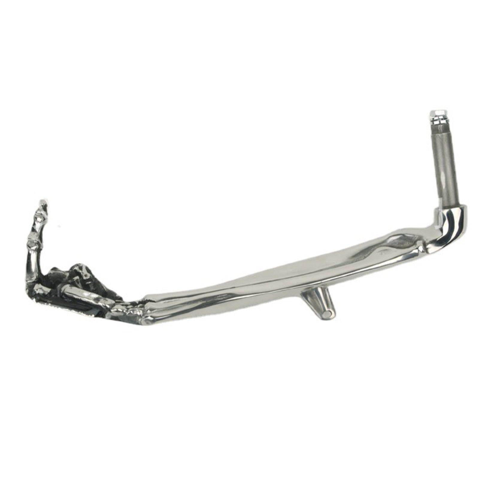 Universal Aluminum Alloy Motorcycle Kickstand, Finger Silver, Joints Z9G0