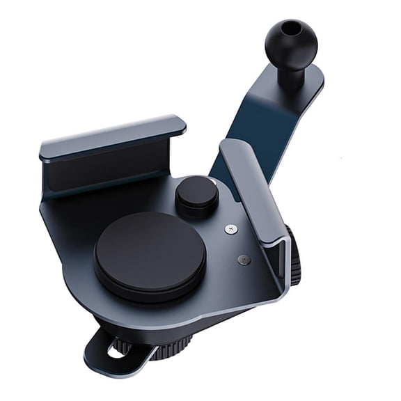 Universal Aluminum Car Phone Mount Adjustable Holder 67mm for Curved Dashboards