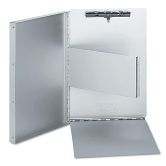Universal Aluminum Document Box- .4 in. Capacity- Holds 8.5w x 11h- Silver