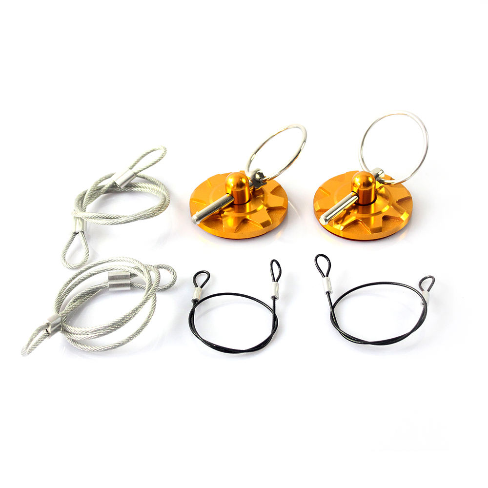 Universal Aluminum Hood Pins Lock with Quick Latch Rope Hood Lock Clip