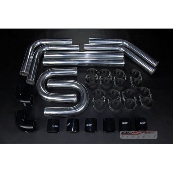Universal Aluminum Intercooler Pipe Kit 2.25 Black