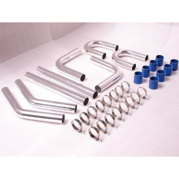 Universal Aluminum Intercooler Pipe Kit 2.25 Blue