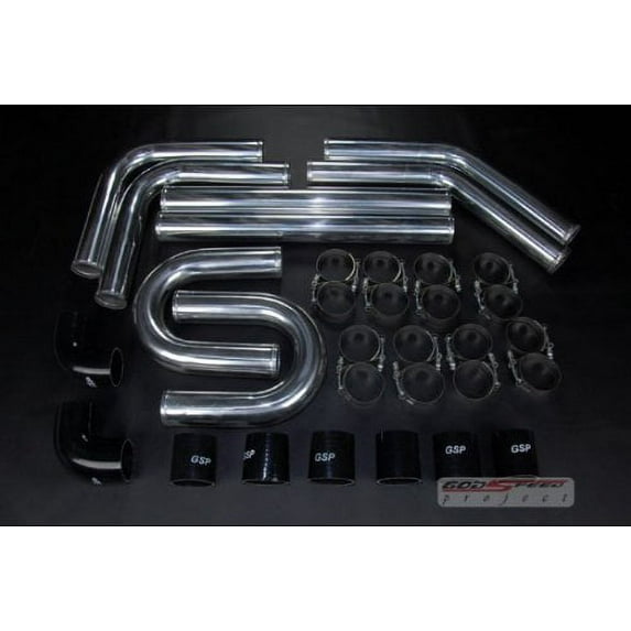 Universal Aluminum Intercooler Pipe Kit 2.75" Black