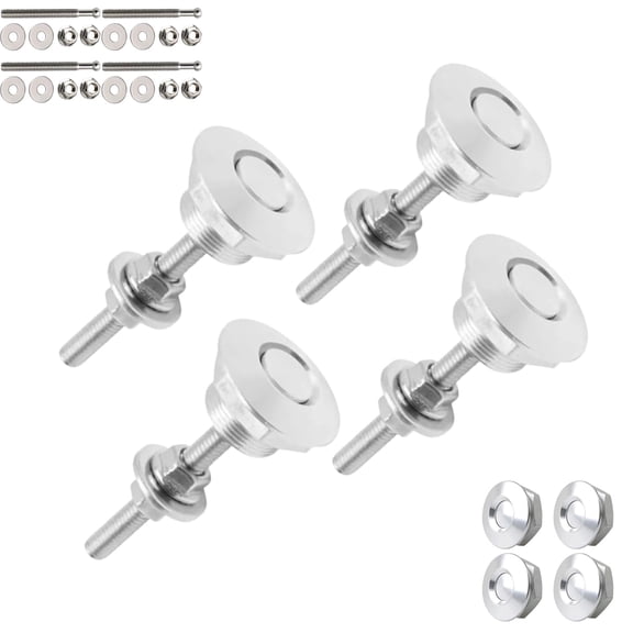 Universal Aluminum Quick-Release Lock Latches, Hood Pins Fasteners For Doors Cabinets Marine, Strong Reusable (1.25 Inch)4Pcs