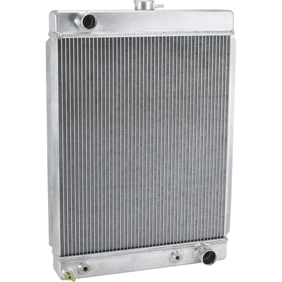 Universal Aluminum Radiator - 27 Inch Tall, Passenger Side Outlet with Radiator Filler Neck