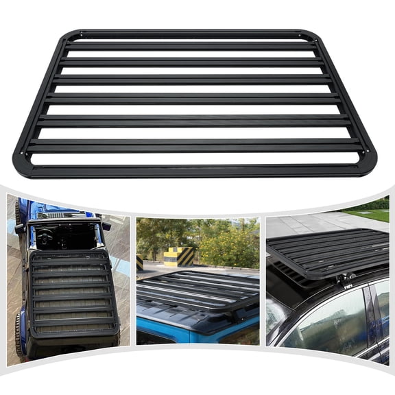 Universal Aluminum Roof Cargo Rack, 160x110cm, Car Luggage Rack Cargo Carrier, Flat Top Rack for SUV Van Truck