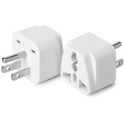 Universal to American Outlet Plug Adapter, 2 Pack, Canada Universal Travel Plug Adapter, 2 pc, UK to US Adapter, US Plug Adapter, US Travel Adapter, Plug Converter, Universal Travel Adapter