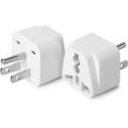 thumbnail image 1 of Universal to American Outlet Plug Adapter, 2 Pack, Canada Universal Travel Plug Adapter, 2 pc, UK to US Adapter, US Plug Adapter, US Travel Adapter, Plug Converter, Universal Travel Adapter, 1 of 8