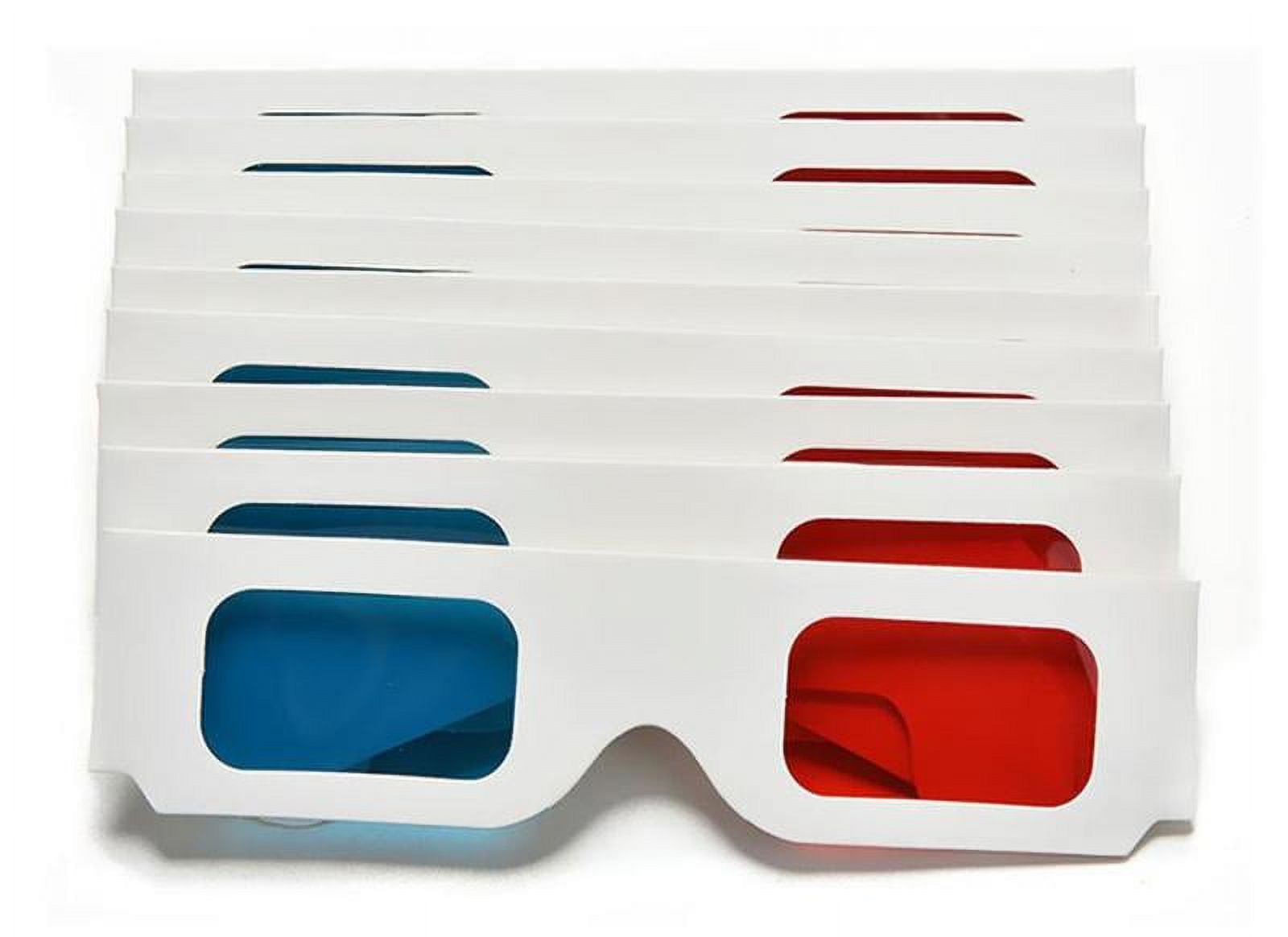 Universal Anaglyph Cardboard Paper Red Blue Cyan 3d Glasses Movie Glasses NEW - image 1 of 7