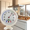 thumbnail image 1 of Universal Analog Indoor Thermometer and Hygrometer, 2-in-1 Temperature and Humidity Monitor Gauge for Home, Kitchen, and Office, 3-Inch Wall Mount or Tabletop Stand, 1 of 5