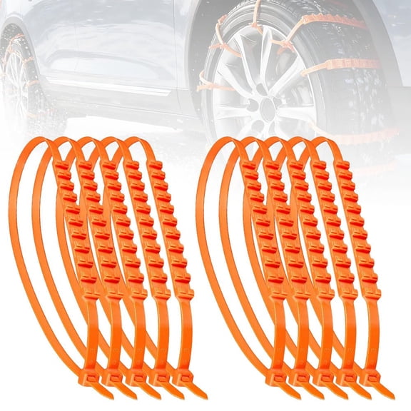 Universal Anti-Skid Snow Tire Chains, 2026 New Emergency Traction Cables for Cars SUVs Trucks, Reusable Winter Safety Chains Snow Ice Mud - 145-295mm