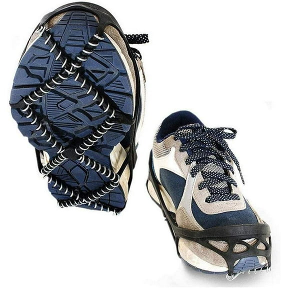 Universal Anti-Slip Shoes Ice Gripper, 1 Pair Snow Walk Traction Cleats Winter Walker Traction Device for Walking On Snow and Ice Hiking Fishing Outdoor Travelling