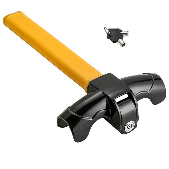 Universal Anti-Theft Car Auto Security Rotary Steering Wheel Lock, Heavy Duty Steering Wheel Lock with 2 Keys Car Security Lock for Truck Van SUVs