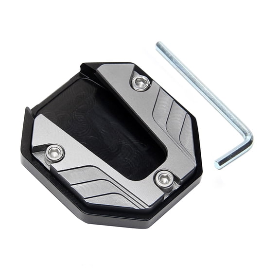 Universal Anti-skid Motorcycle Bike Kickstand Pad Support Side Stand Extender Foot Side Stand, Titanium