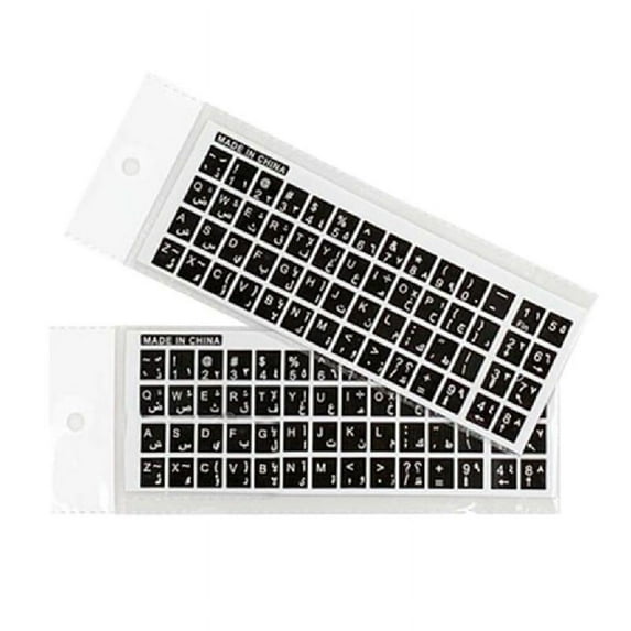 Universal Arabic Keyboard Stickers Replacement PC Keyboard Stickers for Notebook Desktop Computer Laptops 2pcs