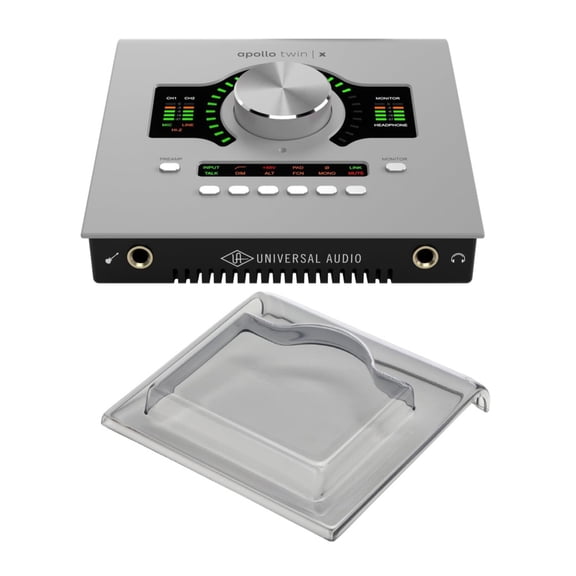Universal Audio Apollo Twin X Duo Gen 2 Recording Interface (Essentials Plus) with Clear Cover Bundle